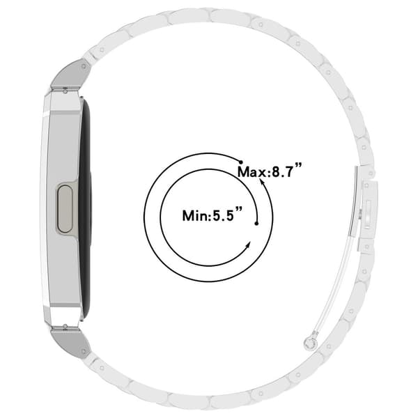 INF Rostfritt stålarmband för Huawei Band 10/9/8 Svart