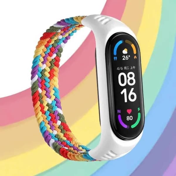Justerbart flätat klockband i nylon med NFC för Xiaomi Mi Band-serien (4/3/5/6)