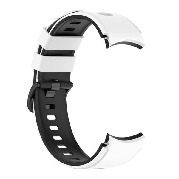 INF Valkoinen musta silikoniranneke Samsung Watch 4 -sarjalle