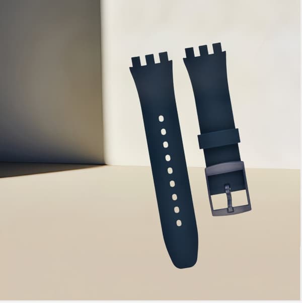INF Premium Silikon Swatch Klockarmband Ersättning Marinblå 20 mm