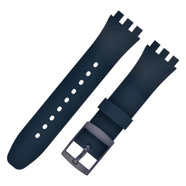 INF Premium silikoninen Swatch-kellon rannekkeen vaihto Laivastonsininen 19 mm