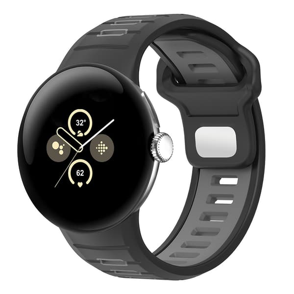 INF 45mm silikoniurheiluranneke Google Pixel Watch 3:lle Harmaa
