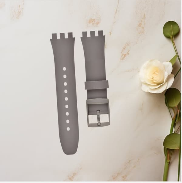 INF Premium Silikon Swatch Klokkerem Erstatning Grå 20 mm