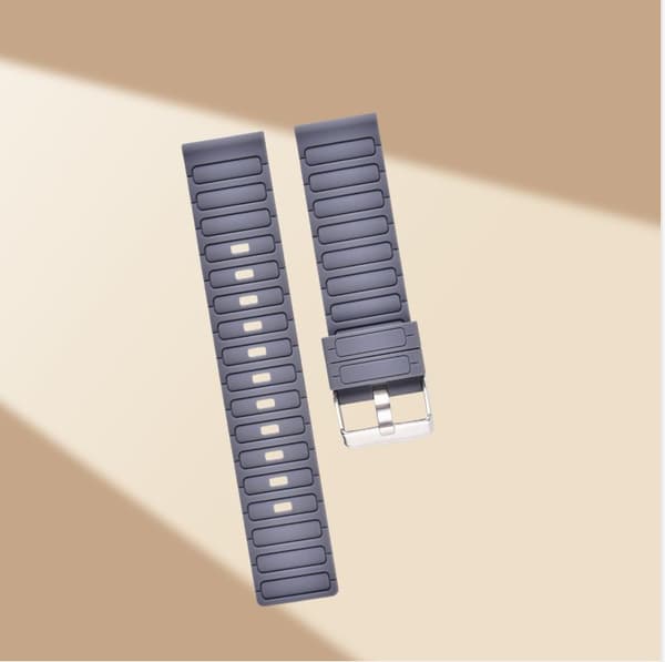 INF 22 mm:n aaltokuvioinen silikonihihna Galaxy Watch7/FE/4/5/6 -kelloon Harmaa