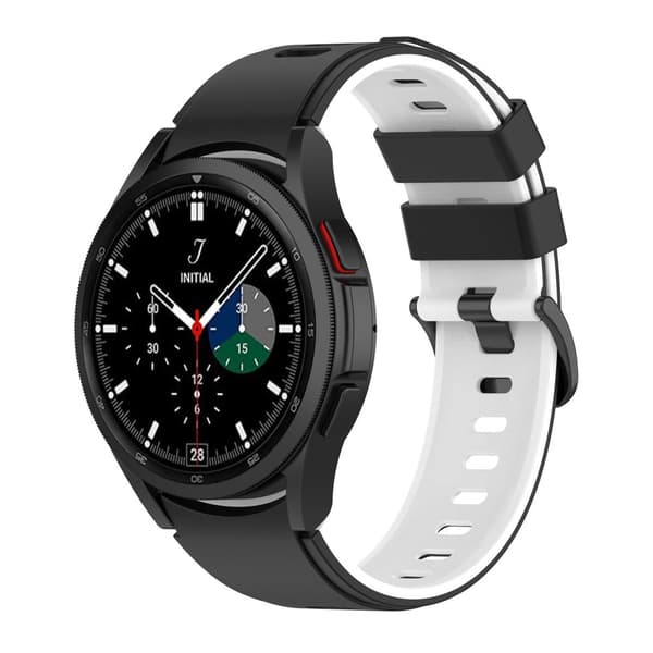 INF Silikonklokkereim for Samsung Watch 4 Svart hvit