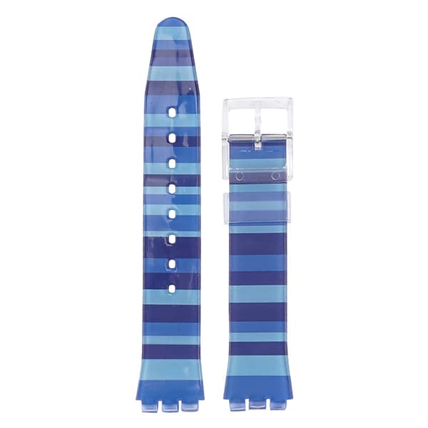 INF PVC Udskiftningsurrem til Swatch Blå 17 mm