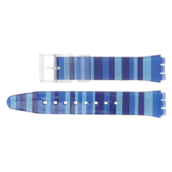 INF PVC Ersättningsarmband för Swatch Blå 19 mm