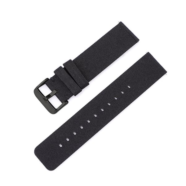 INF Musta kangasranneke mustalla soljella 20 mm