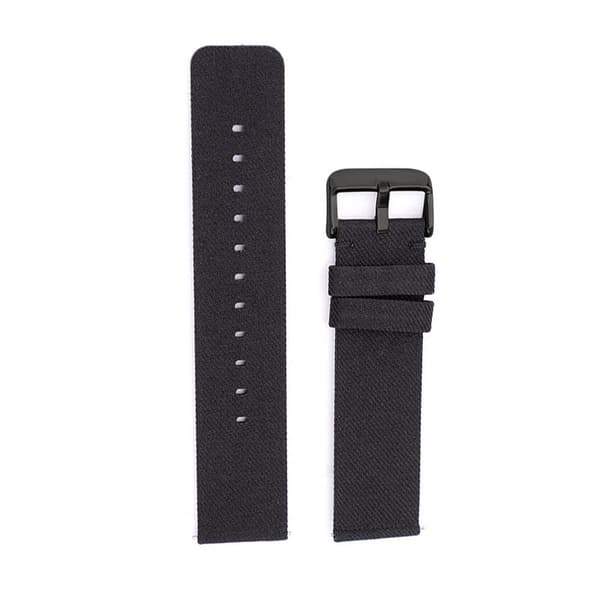 INF Sort lærredsurrem med sort spænde  22 mm