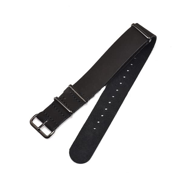 INF Klassiskt svart läderarmbandsur 24 mm