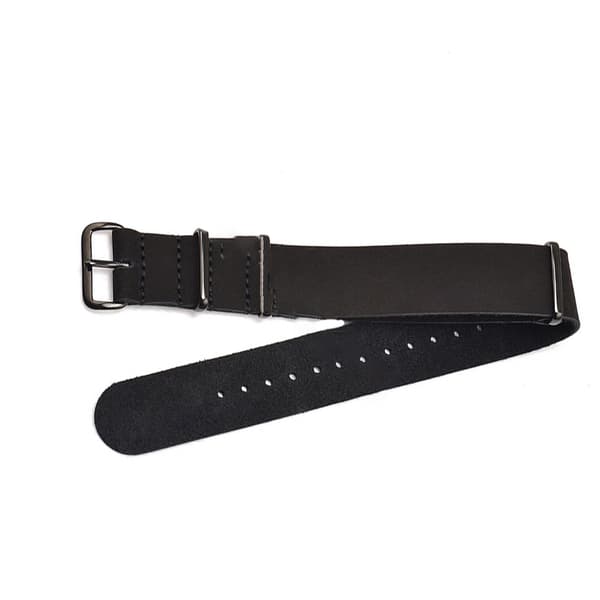 INF Klassiskt svart läderarmbandsur  24 mm