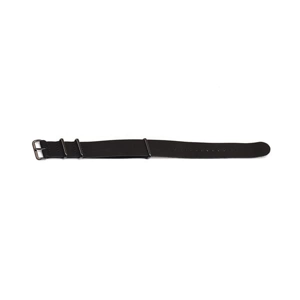 INF Klassiskt svart läderarmbandsur 22 mm