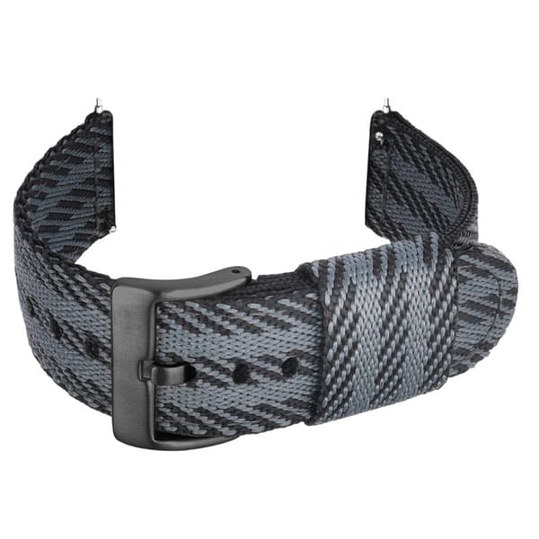 INF Snyggt 24/22/20/18mm nylonarmband med svart spänne Svart 22 mm