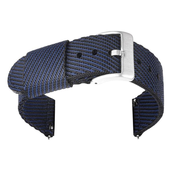 INF Nylon Klockarmband med Svart Spänne - 24/22/20/18mm Silver 20 mm