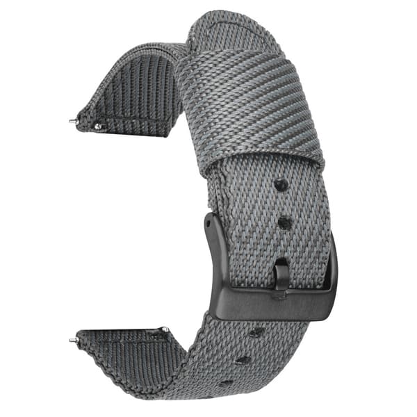 INF Snyggt 24/22/20/18mm Nylon Klockarmbandsbyte Svart 20 mm