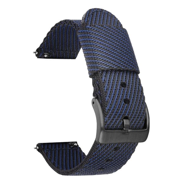INF Nylon Klockarmband med Svart Spänne - 24/22/20/18mm Svart 24 mm