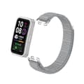 Pikkukuva 1 / 4: INF Tyylikäs nailonnauha Huawei Band 10/9/8 -laitteelle metallisovittimilla Harmaa