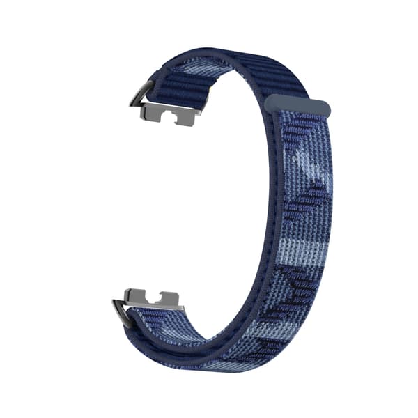INF Snyggt nylonband för Huawei Band 10/9/8 med metalladaptrar Blå