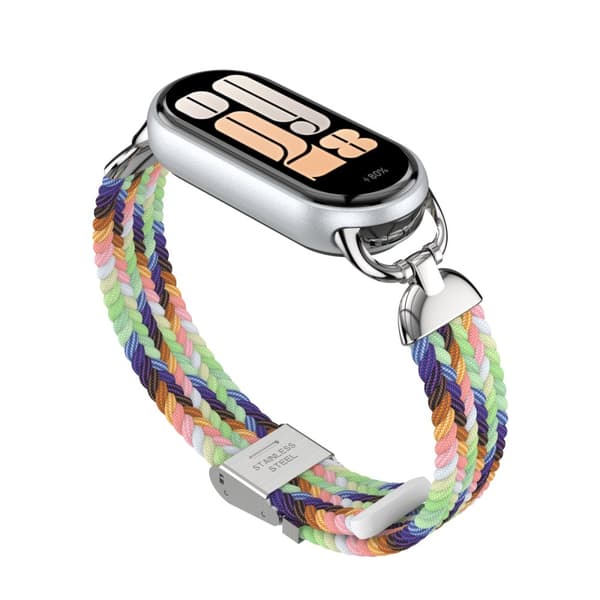 INF Stilig flettet spennrem for Xiaomi Mi Band 9/10 Flerfarget