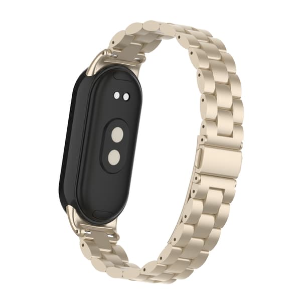 INF Stilfullt armband i rostfritt stål för Xiaomi Mi Band 9 Guld