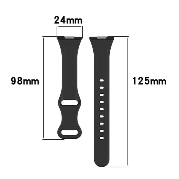 INF Silikon Huawei Watch Fit 3/4 Reim - Erstatningsbånd Sort