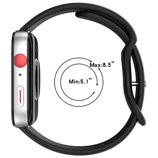 INF Silikon Huawei Watch Fit 3/4 Reim - Erstatningsbånd Sort