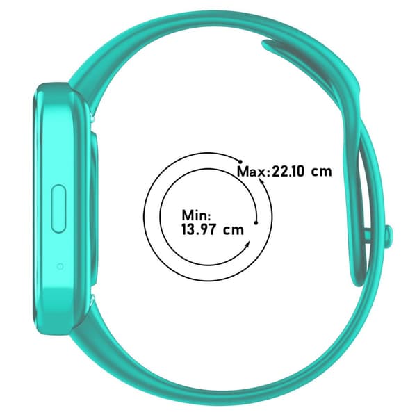 Bizon Strap Watch Dots för Xiaomi Redmi Watch 3 Active, Mörk Mintgrön