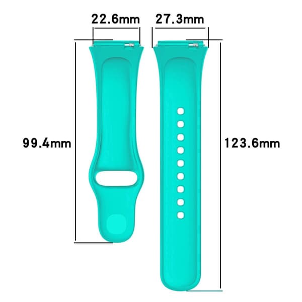 Bizon Strap Watch Dots för Xiaomi Redmi Watch 3 Active, Mörk Mintgrön