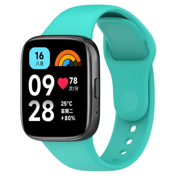 Bizon Strap Watch Dots för Xiaomi Redmi Watch 3 Active, Mörk Mintgrön