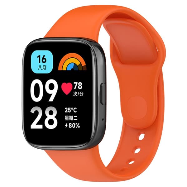 Bizon Strap Watch Dots Xiaomi Redmi Watch 3 Active -rannekkeelle, oranssi