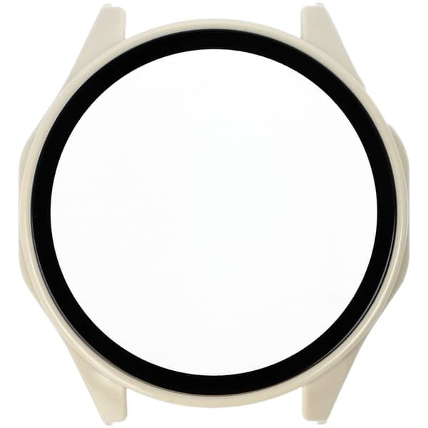 Bizon-fodral+glasklocka för Huawei Watch GT 4 46mm, beige