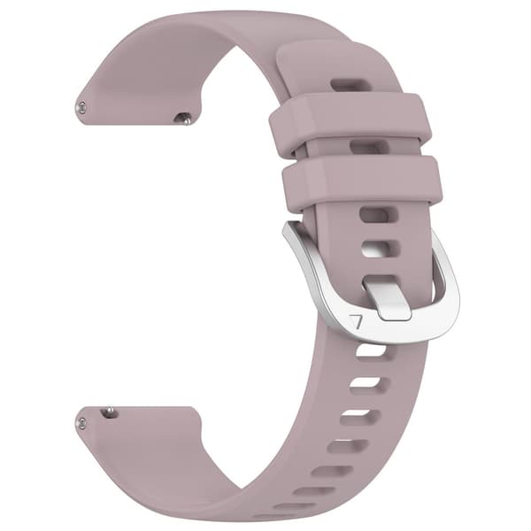 Silikonarmband för smartklocka, Bizon Strap Watch Silicone Pro T, QuickRelease 18 mm, ljuslila