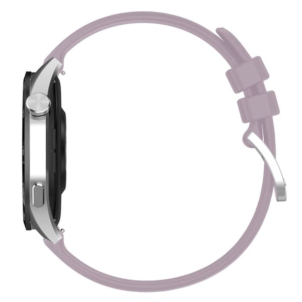 Silikonarmband för smartklocka, Bizon Strap Watch Silicone Pro T, QuickRelease 18 mm, ljuslila