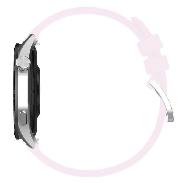 Silikonarmband för smartklocka, Bizon Strap Watch Silicone Pro T, QuickRelease 18 mm, puderrosa