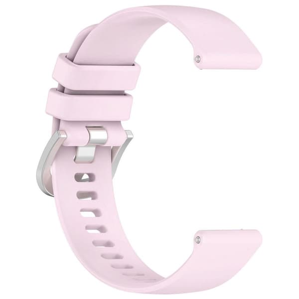 Silikonarmband för smartklocka, Bizon Strap Watch Silicone Pro T, QuickRelease 18 mm, puderrosa