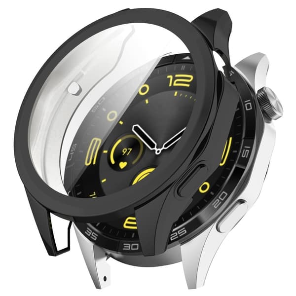 Bizon Case Watch Felipe Huawei Watch GT 4 46mm -rannekkeelle, musta
