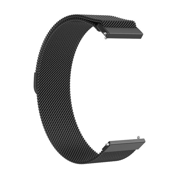 Smartklockarmband i rostfritt stål, klockkedja Bizon Strap, snabbkoppling 18 mm, svart