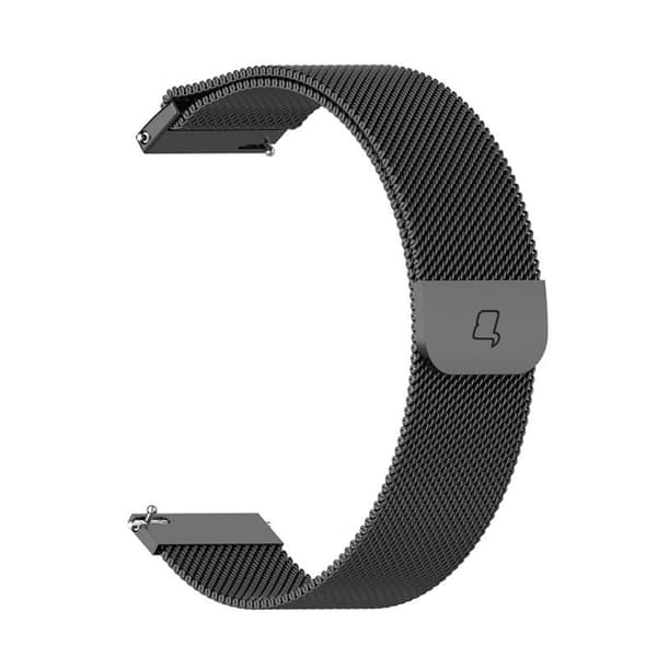 Smartklockarmband i rostfritt stål, klockkedja Bizon Strap, snabbkoppling 18 mm, svart