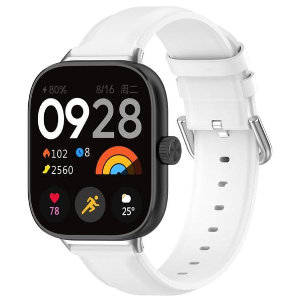 Bizon Strap Watch Casual för Xiaomi Smart Band 9 Pro/8 Pro / Redmi Watch 5/4, vit