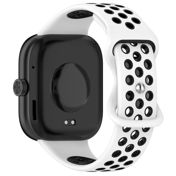 Bizon Strap Watch Octo Xiaomi Smart Band 9 Pro/8 Pro / Redmi Watch 5/4 -rannekkeelle, valkoinen-musta