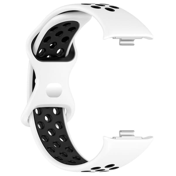 Bizon Strap Watch Octo Xiaomi Smart Band 9 Pro/8 Pro / Redmi Watch 5/4 -rannekkeelle, valkoinen-musta