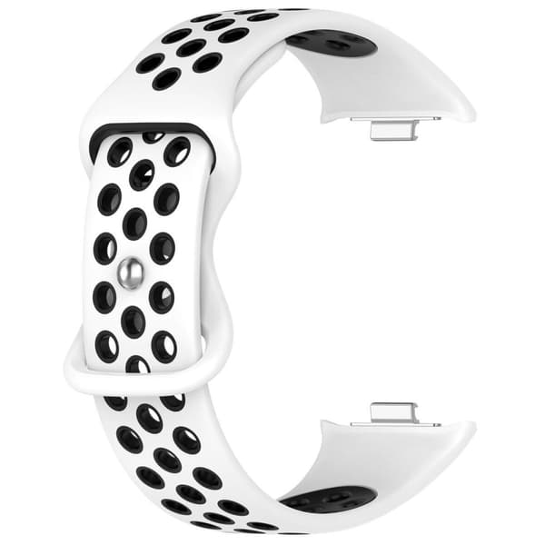 Bizon Strap Watch Octo Xiaomi Smart Band 9 Pro/8 Pro / Redmi Watch 5/4 -rannekkeelle, valkoinen-musta