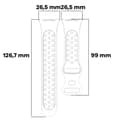 Pikkukuva 2 / 6: Bizon Strap Watch Octo Xiaomi Smart Band 9 Pro/8 Pro / Redmi Watch 5/4 -rannekkeelle, valkoinen-musta