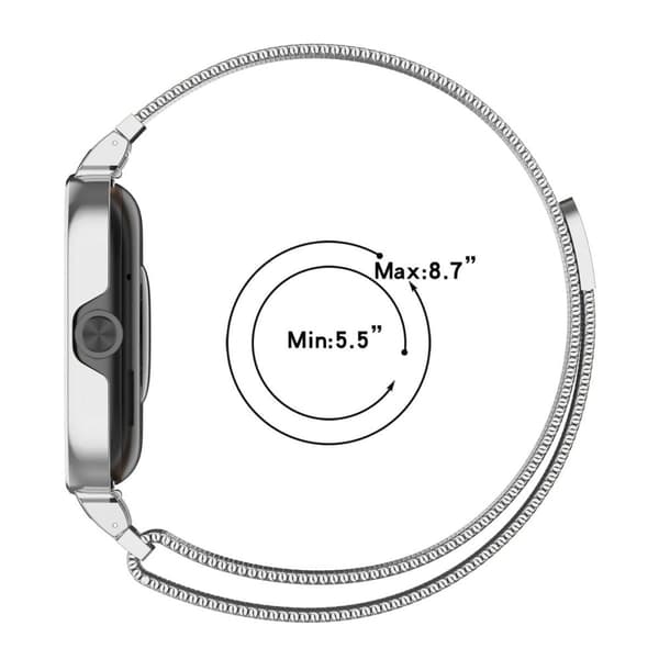 Bizon-rem + klockkedja för Xiaomi Redmi Watch 4/5, silver