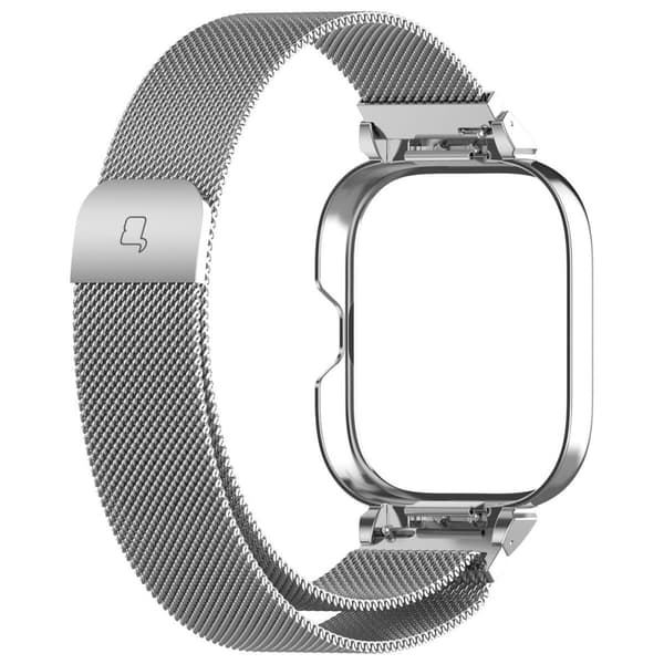 Bizon-rem + klockkedja för Xiaomi Redmi Watch 4/5, silver