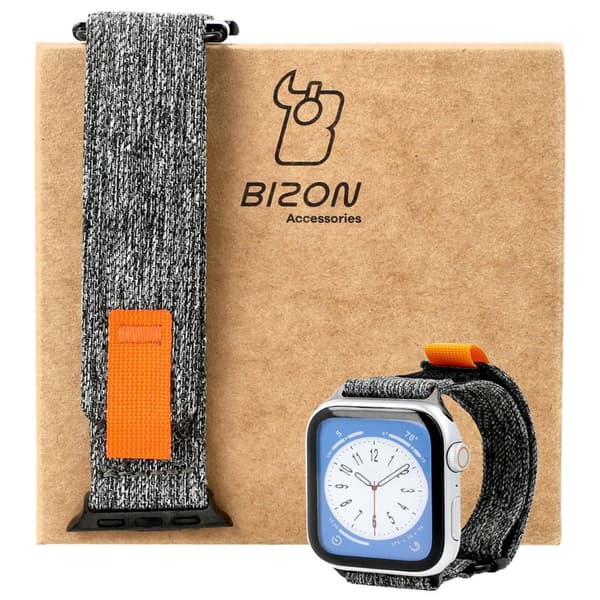Bizon Strap Watch Urban til Apple Watch 44/45/46/49mm, Grå Melange