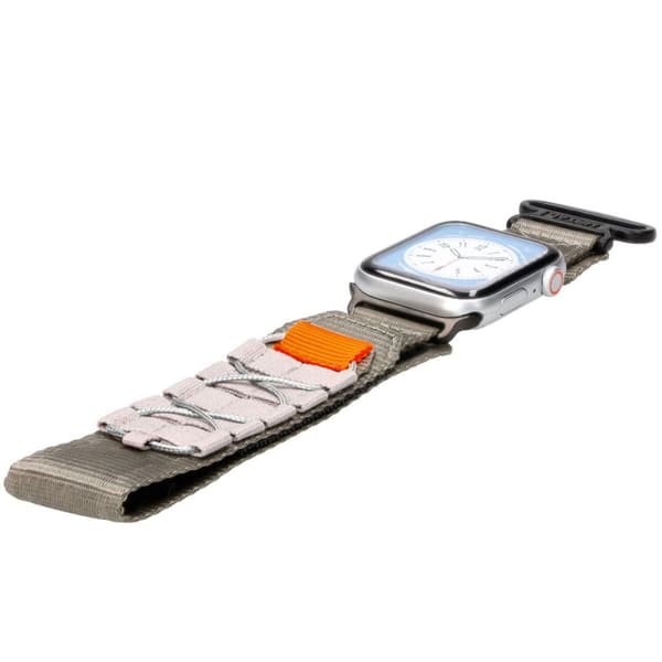 Bizon Strap Watch Adventure Sports Urrem til Apple Watch 44/45/46/49mm, Grå