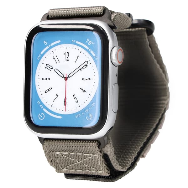 Bizon Strap Watch Adventure Sports Urrem til Apple Watch 44/45/46/49mm, Grå