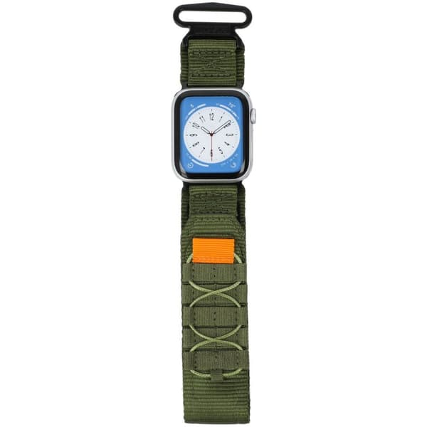 Bizon Strap Watch Äventyrssports klockarmband för Apple Watch 44/45/46/49 mm, khaki