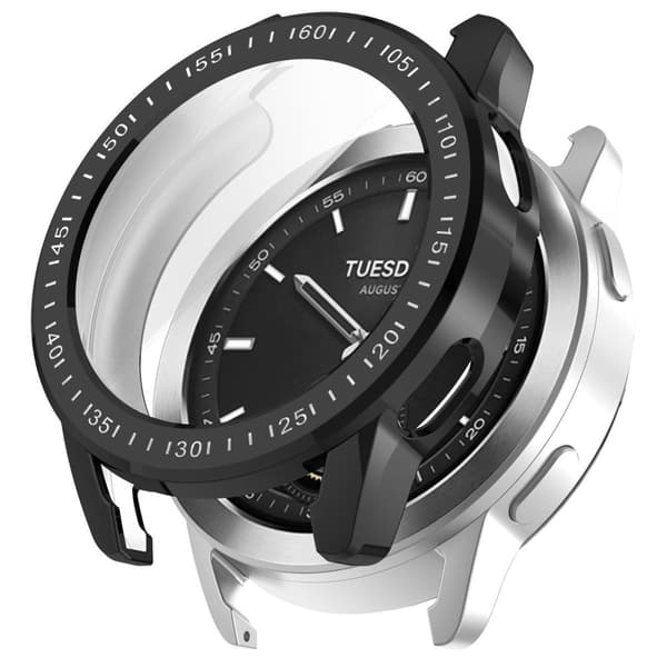 Bizon Case Watch Felipe Xiaomi Watch S3 47mm -kellolle, musta